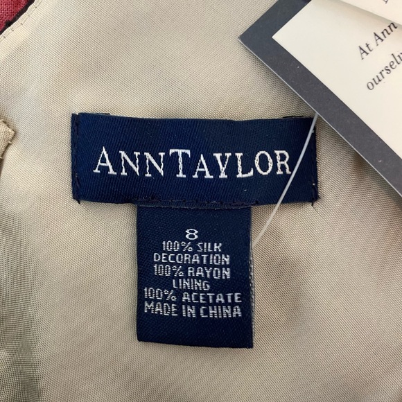 🆕 NWT Ann Taylor Silk Beaded Cocktail Black Dress. Size 8 - Picture 5 of 8